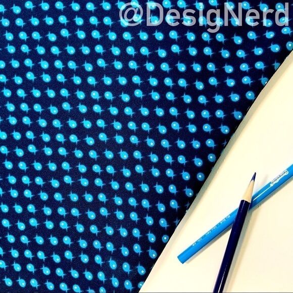 MODCLOTH RACERBACK HENLEY TANK TOP IN BLUE FISH TINY PRINT WOMEN’S SIZE SMALL - Picture 4 of 10